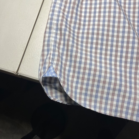 Jos A Bank Men’s Blue and Brown Plaid Shirt. No Tuck. Button Down. XXL - Picture 7 of 8